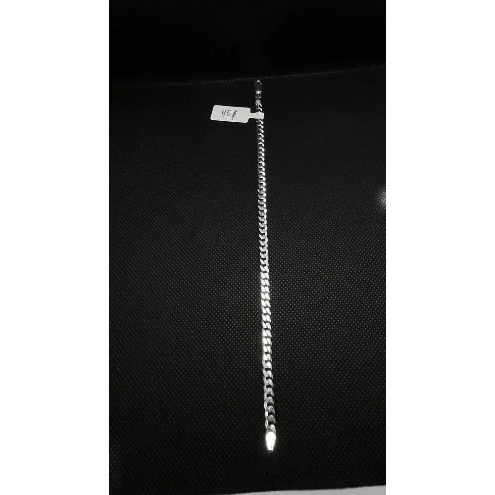 Esclava De Plata 925 Con Tejido Cubano,925 Silver Bracelet Cuban Link 8 Inch